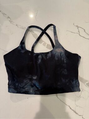 Alphalete Black Tie-Dye Crisscross Sports Bra